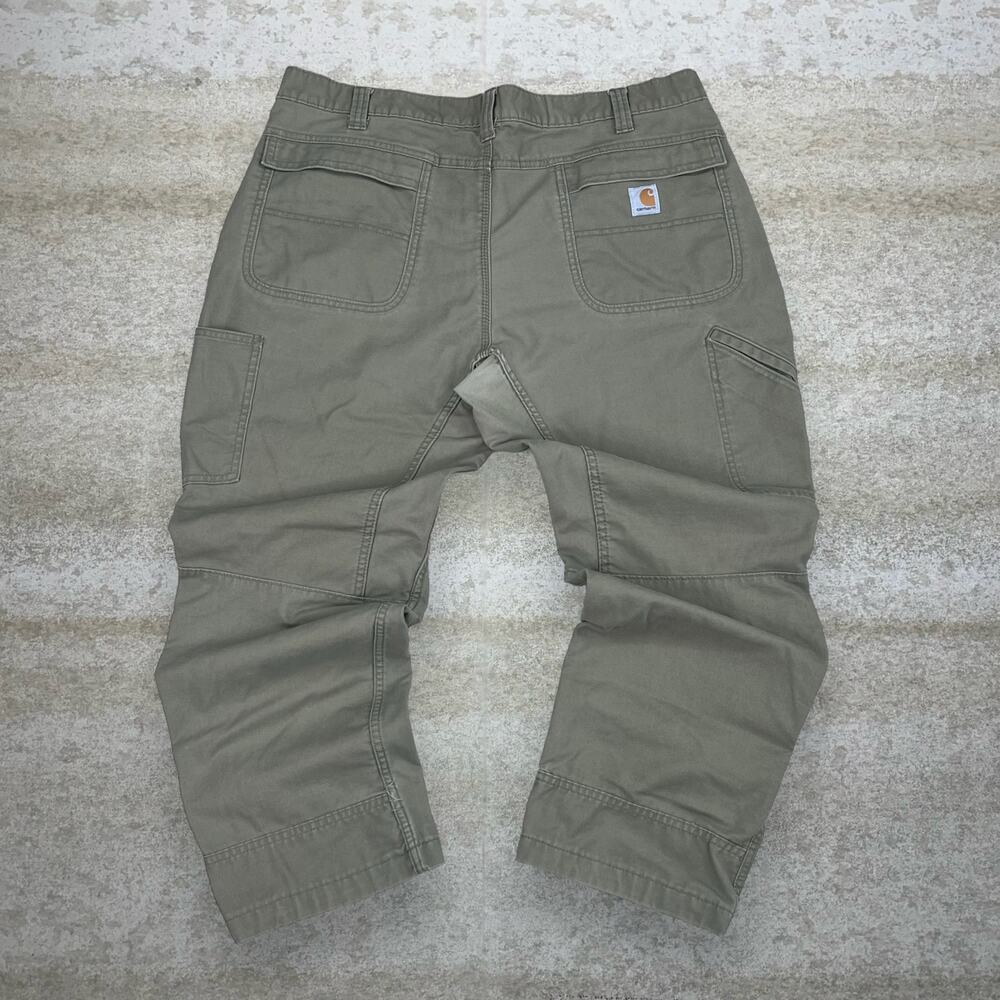 Vintage Y2K Carhartt Carpenter Pants 42x30 Relaxed Fit Sage Green Cotton Canva